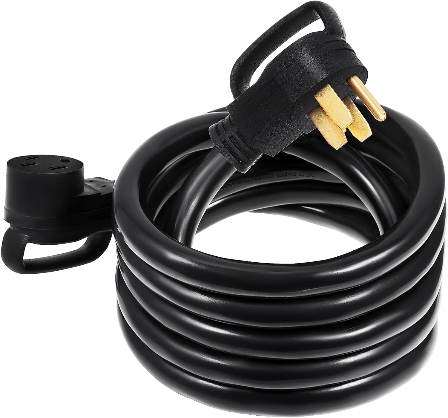 VEVOR 50FT 50Amp RV Extension Cord NEMA N14-50P to N14-50R, 125 / 250V Heavy Duty STW 6/3+ 8/1 RV Power Cord, for EV Charging and RV Trailer Campers
