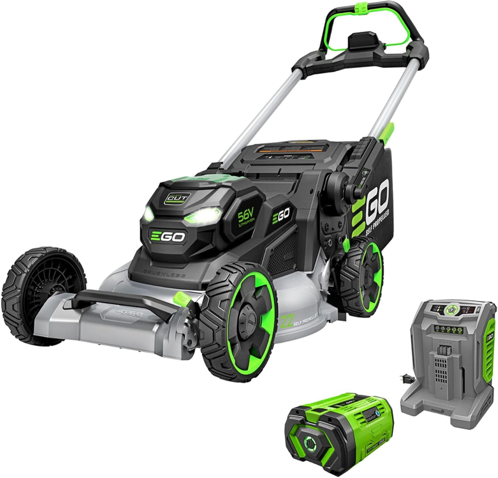EGO POWER+ Electric Lawn Mower, Self-Propelled Cordless with 22' Aluminum Deck, Select Cut and Touch Drive, Includes 56V 10.0Ah Battery and Charger - LM2206SP