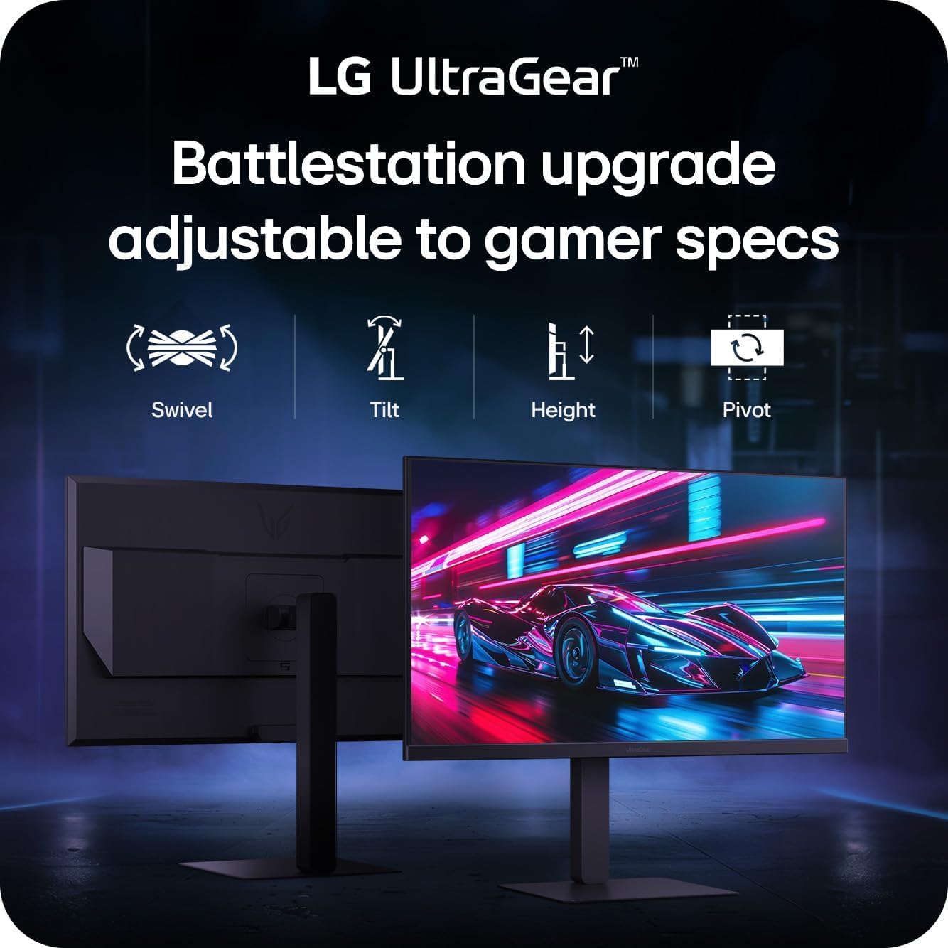 LG 27' 300Hz High Refresh Rate Gaming Monitor | NVIDIA G-Sync Compatible& AMD FreeSync Premium | QHD - 1ms - USB-C (PD 15W) - HDMI 2.1| Tilt/Height/Swivel/Pivot Stand |Black (27inch QHD)