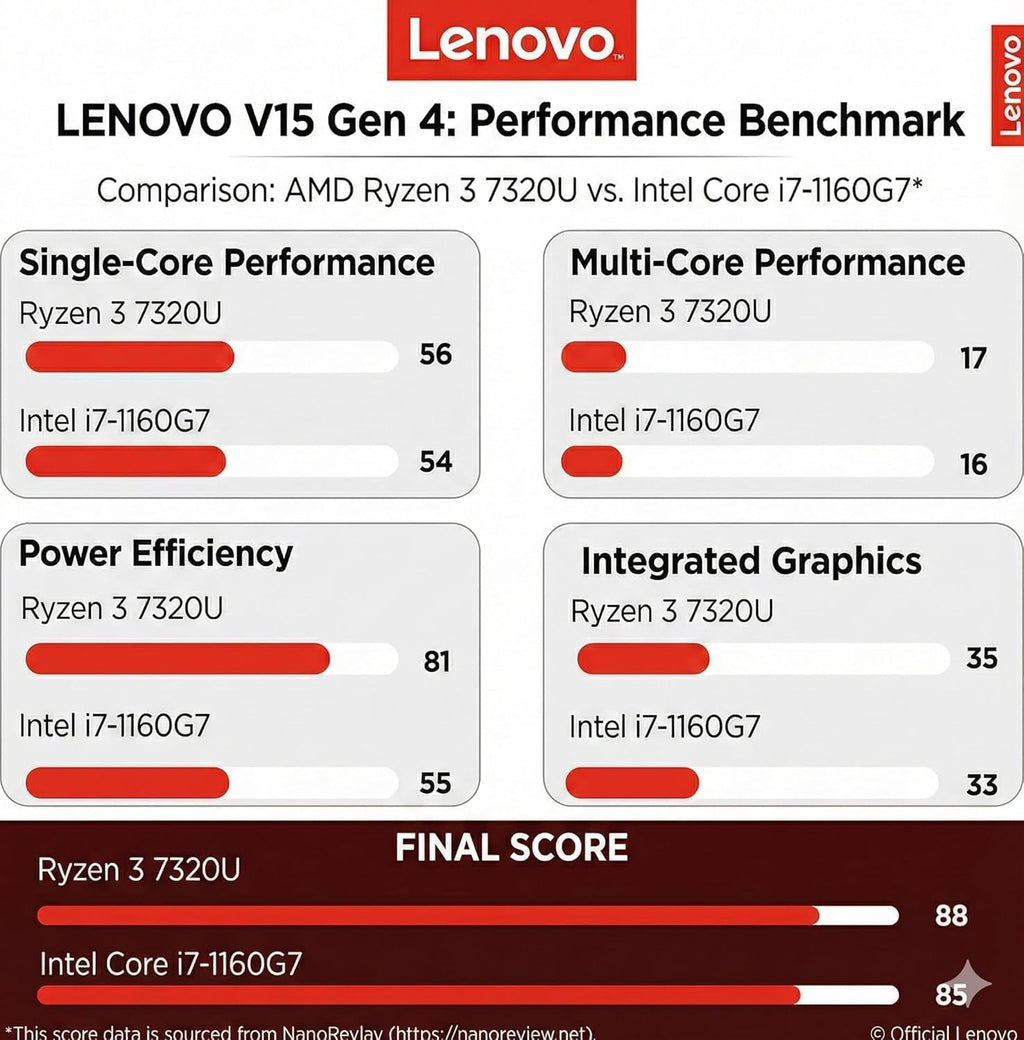 Lenovo 2026 V15 Laptop for Student & Business, AMD 7000 Series Ryzen CPU (Beats Intel i7-1160G7), 15.6' FHD IPS Display, 16GB RAM, 1TB SSD, Ethernet Port RJ-45, Windows 11 Pro, WOWPC USB, No Mouse