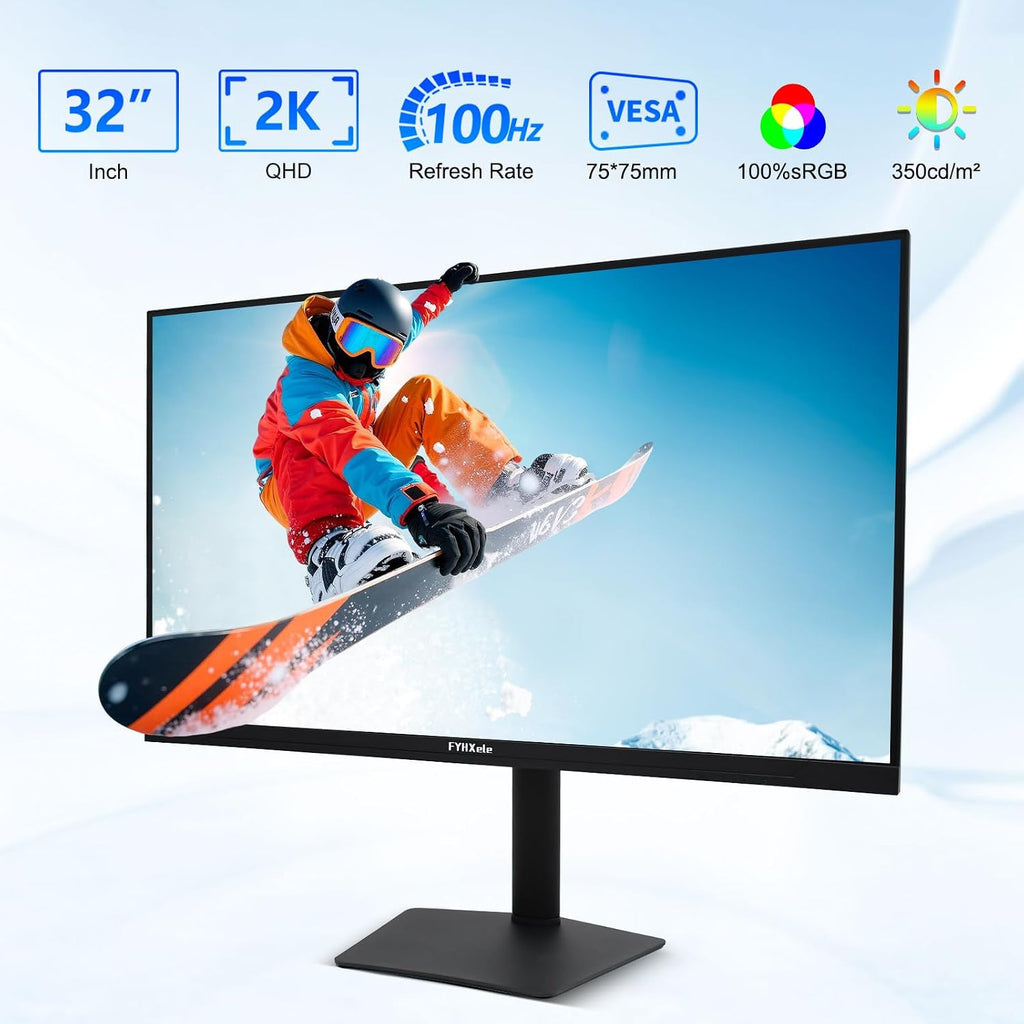 FYHXele 27 Inch Touchscreen Monitor, IPS FHD 1080P Touch PC Display, 75Hz, LED Backlit Multi-Touch Monitor, VESA, HDMI & VGA & USB Computer Touch Screen for Gaming, Business, Warehouse, Bar, Gym