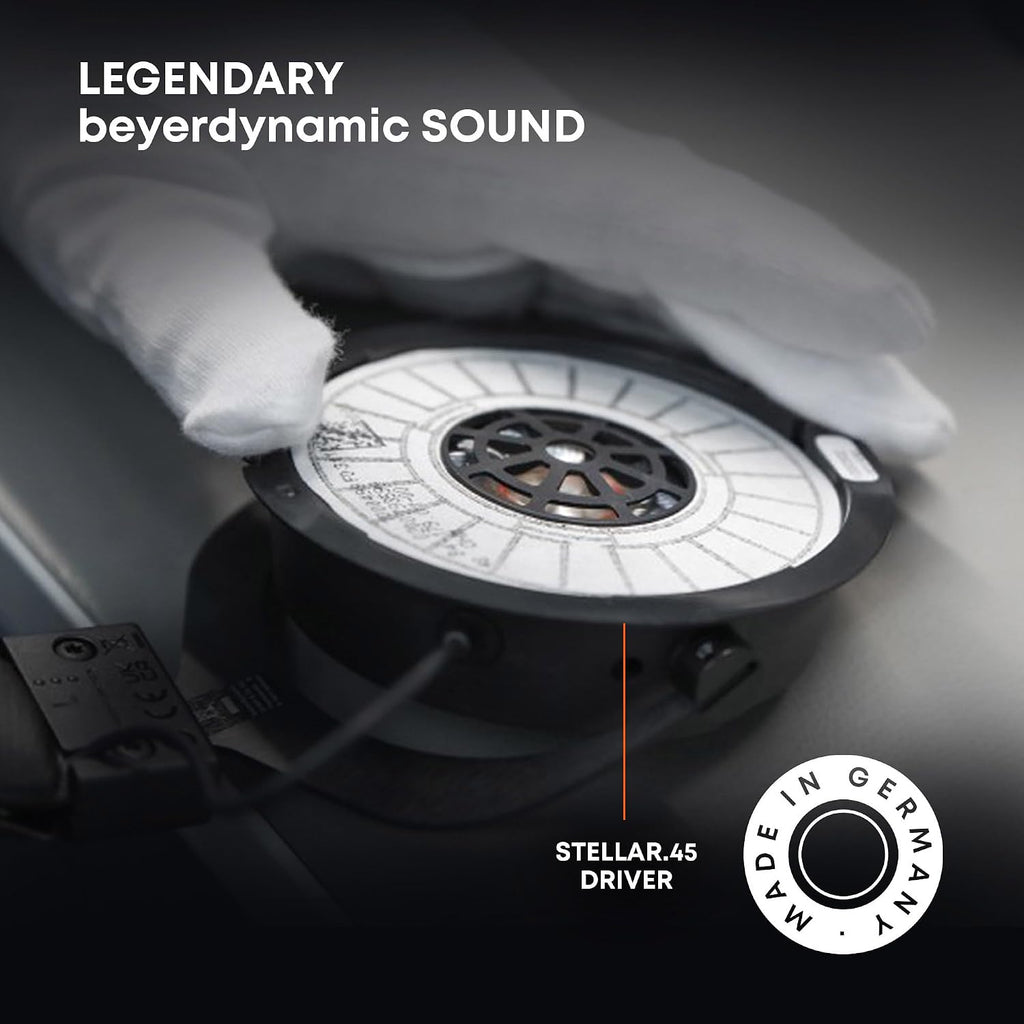 beyerdynamic AVENTHO 300 Wireless Bluetooth Headphones, Over Ear, Active Noise Cancelling, USB-C Charging, 50 Hours Playtime, Ultra Comfortable, Dolby Atmos and Head Tracking, Black