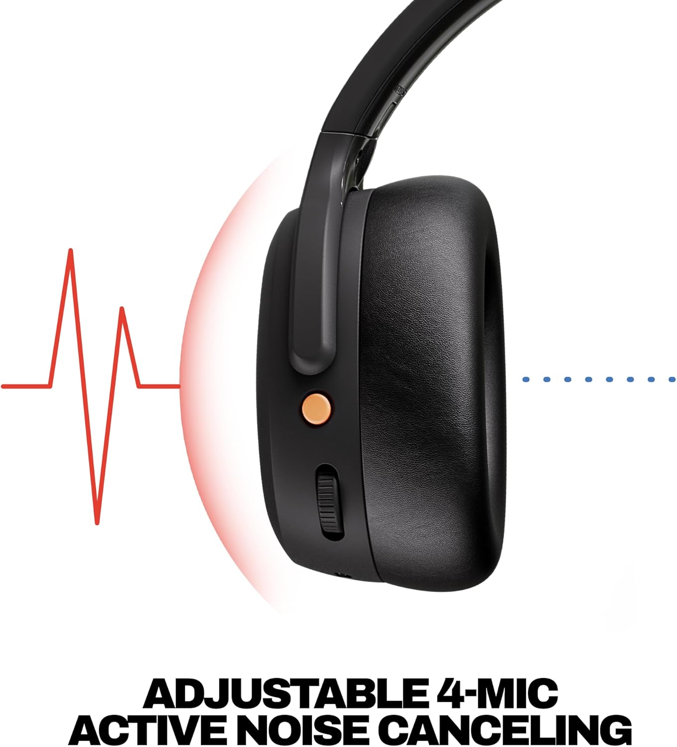 Skullcandy Crusher ANC 2 Over-Ear Noise Canceling Wireless Headphones with Sensory Bass, 50 Hr Battery, Skull-iQ, Alexa Enabled, Microphone, Works with Bluetooth Devices - Black (Renewed)