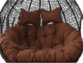 2 Person Egg Chair Cushion Replacement, Double Hanging Rattan Chair Cushion, Hanging Rocking Chair with 2 Adjustable Headrests, Hanging Mattress for Patio Garden Furniture(G)