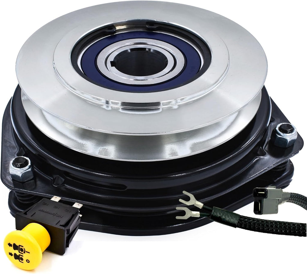 HD Switch TCA15800 BIGBearing HiTorque 300 ftlb (OEM 250) Billet Pulley Blade PTO Clutch for John Deere TCA15800 ZTrak 737 757 777 797 LVA21437 20A PTO Switch w/Replaceable Wire Harness & C3 Bearings