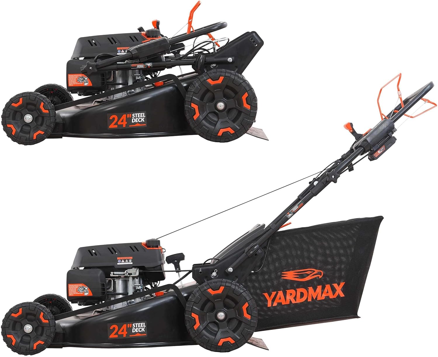 24 in. 201cc Electric Start Select PACE 6 Speed CVT High Wheel RWD 3-in-1 Gas Walk Behind Self Propelled Lawn Mower