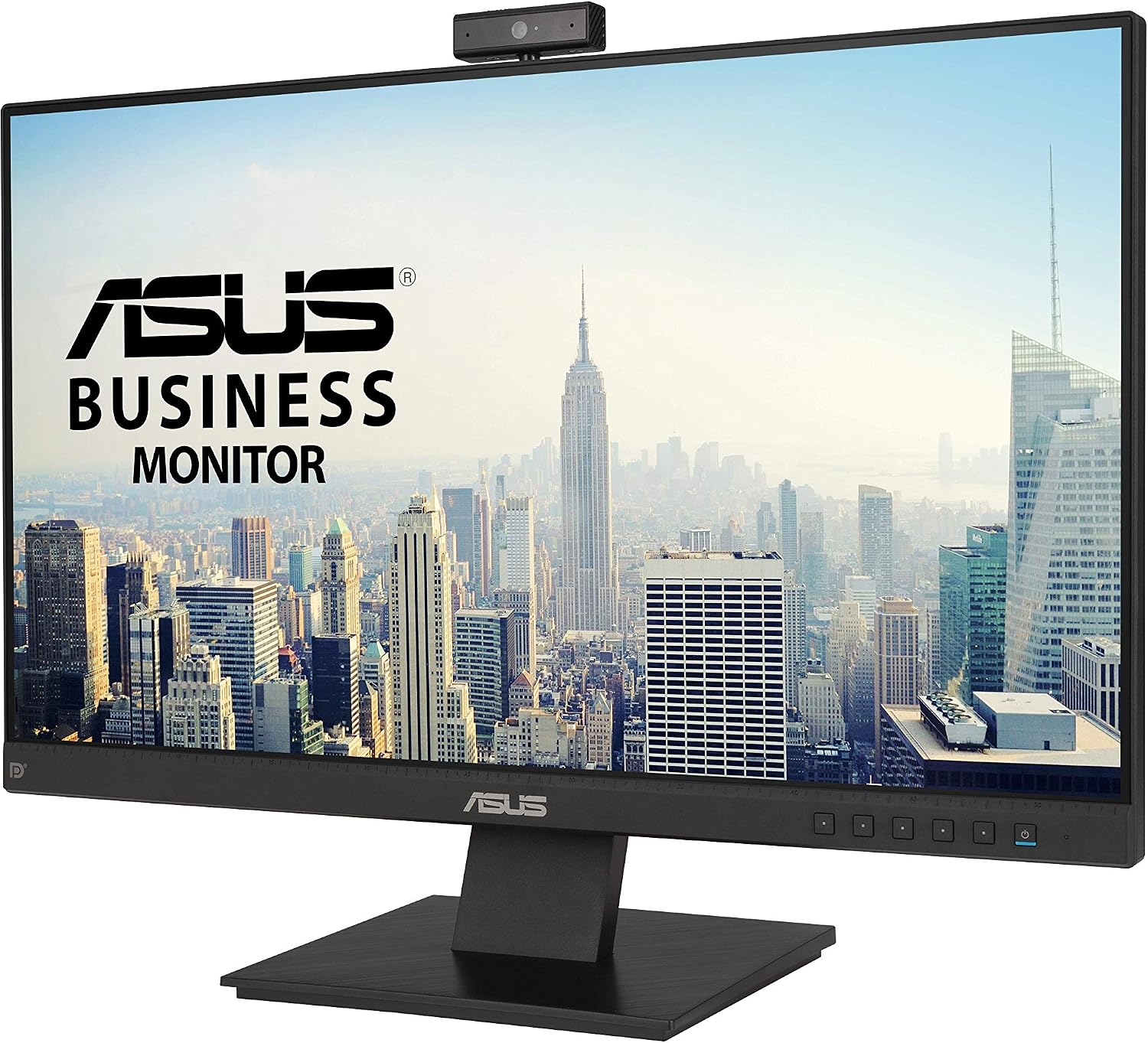 ASUS BE24EQK 24' Business Monitor with 1080P Full HD IPS, Eye Care, DisplayPort HDMI, Frameless, Built-in Adjustable 2MP Webcam, Mic Array, Stereo Speaker, Video Conference,Black