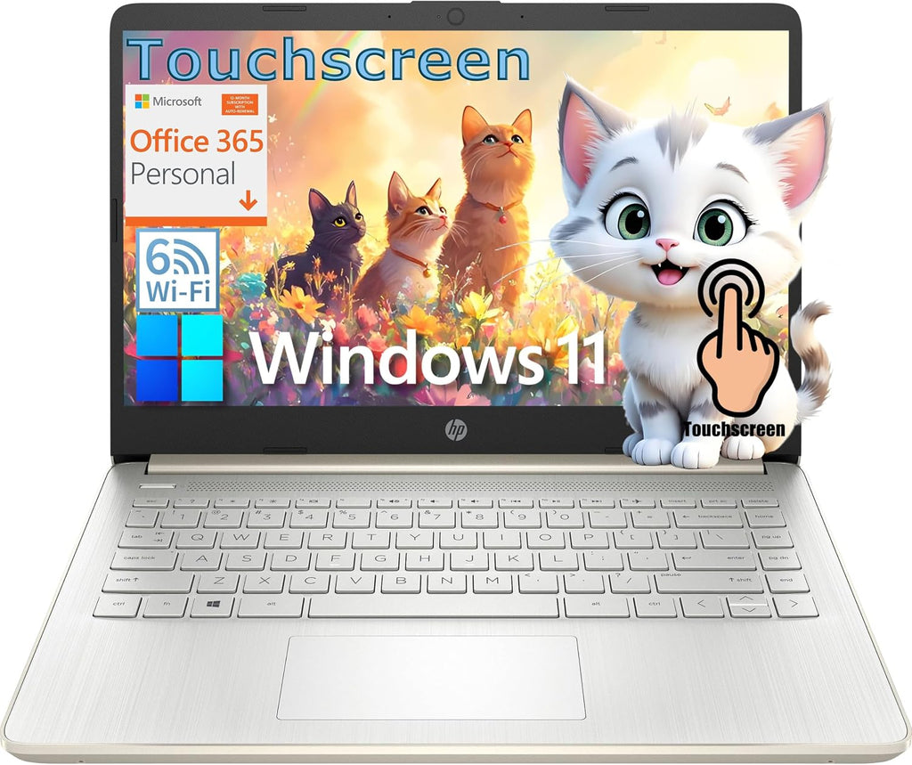 HP 15.6' FHD Laptop Computer for College Student Home Study, 4GB DDR4 RAM, 256GB PCIe SSD, Intel CPU (Beat i3-1115G4), WiFi 6E, Bluetooth 5.3, Type-C, Webcam, Numeric Keypad, Silver, Windows 11 Pro