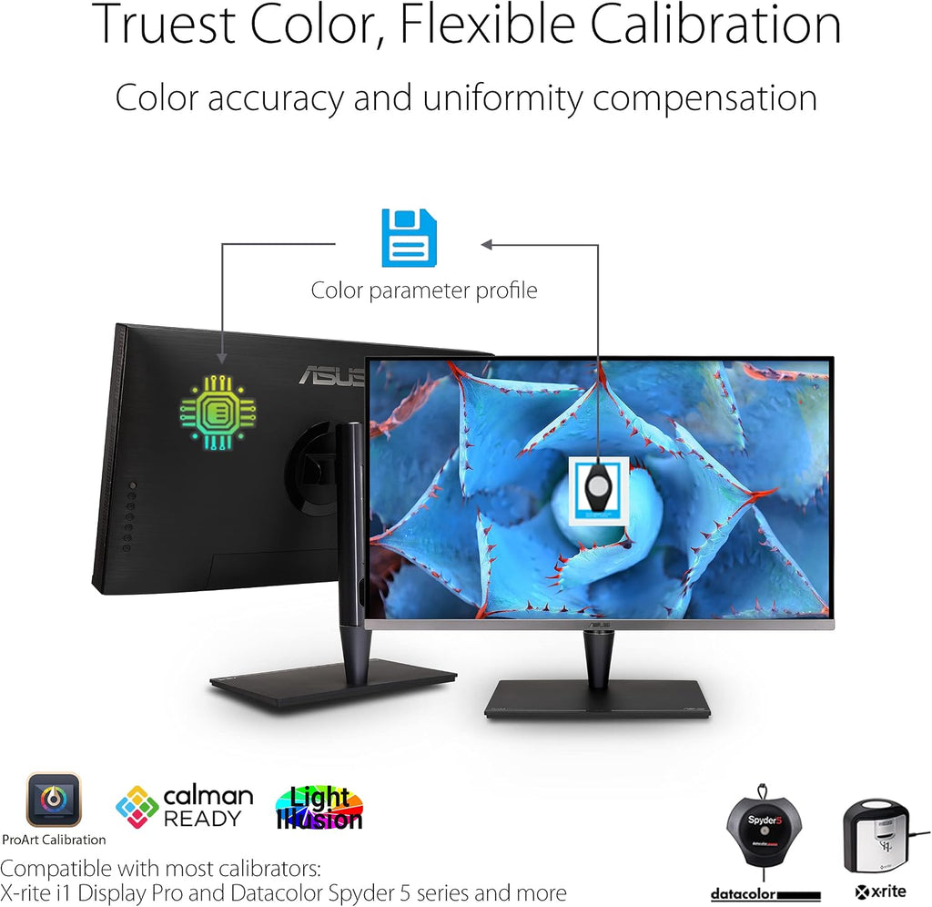 ASUS ProArt Display 32' 4K HDR Computer Monitor (PA32UCG-K) - UHD (3840 x 2160), Mini-LED IPS, 1600nits, 120Hz, 10-bit, Thunderbolt 3, HDMI2.1, w/Calibrator, Compatible with Laptop & Mac Monitor