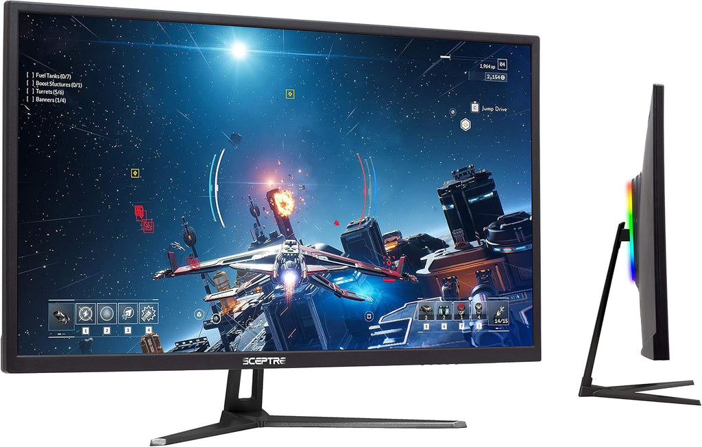 Sceptre New 32' QHD 1440p 2560x1440 LED Monitor HDMI DisplayPort up to 85Hz Build-in Speakers Blue Light Shift, Machine Black 2020