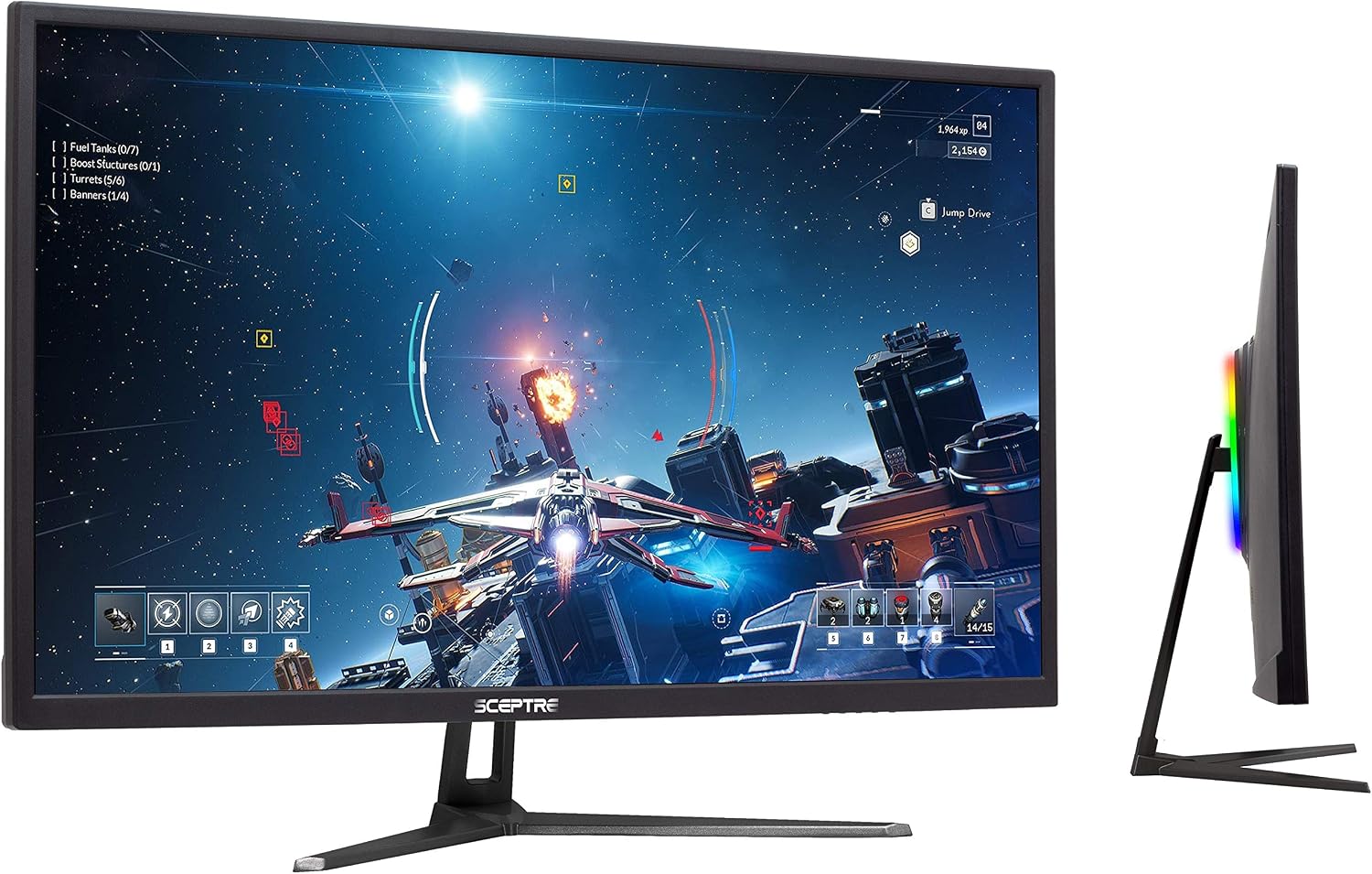 Sceptre New 32' QHD 1440p 2560x1440 LED Monitor HDMI DisplayPort up to 85Hz Build-in Speakers Blue Light Shift, Machine Black 2020