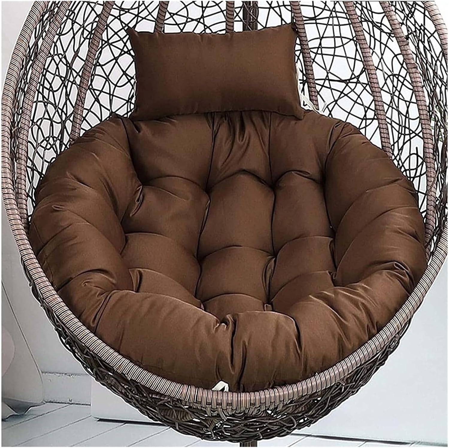 Indoor Outdoor Rocking Chair Cushion Soft Thick Comfortable Hanging Egg Hammock Chair Seat Pad Removable Thick Hanging Basket Chair Cushion Washable