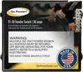 Go Power TS-30 30 Amp Automatic Transfer Switch, Dual Source Compatibility, Generator Delay Switch, Easy Installation, Compact Design