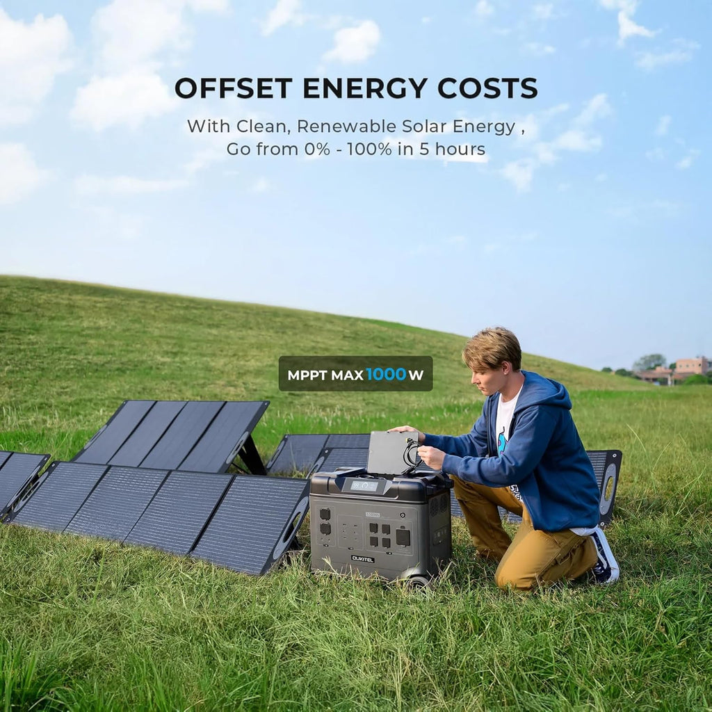OUKITEL (2025 New) Portable Power Station P5000 Pro, 5x3600W AC Output (6000W Surge),5120Wh Large Capacity Solar Generator,1800W Fast Charge&1000W MPPT Solar for Emergency, Home Backup, Camping