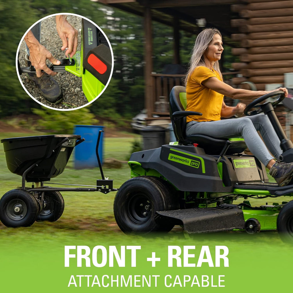 Greenworks PRO 80V 42' Electric Lawn Tractor, Riding Lawn Mower with (6) 5.0Ah Batteries and (3) Dual Port Turbo Chargers Included