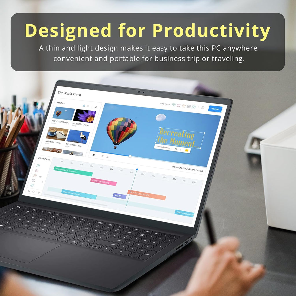 Dell Inspiron 15.6' FHD Touchscreen Laptop, Intel Core i7-1355U, 32GB RAM, 1.28TB Storage (1TB SSD + 288GB Docking Station Set), Wi-Fi 6, Backlit Keyboard, Fingerprint Reader, Windows 11, Black
