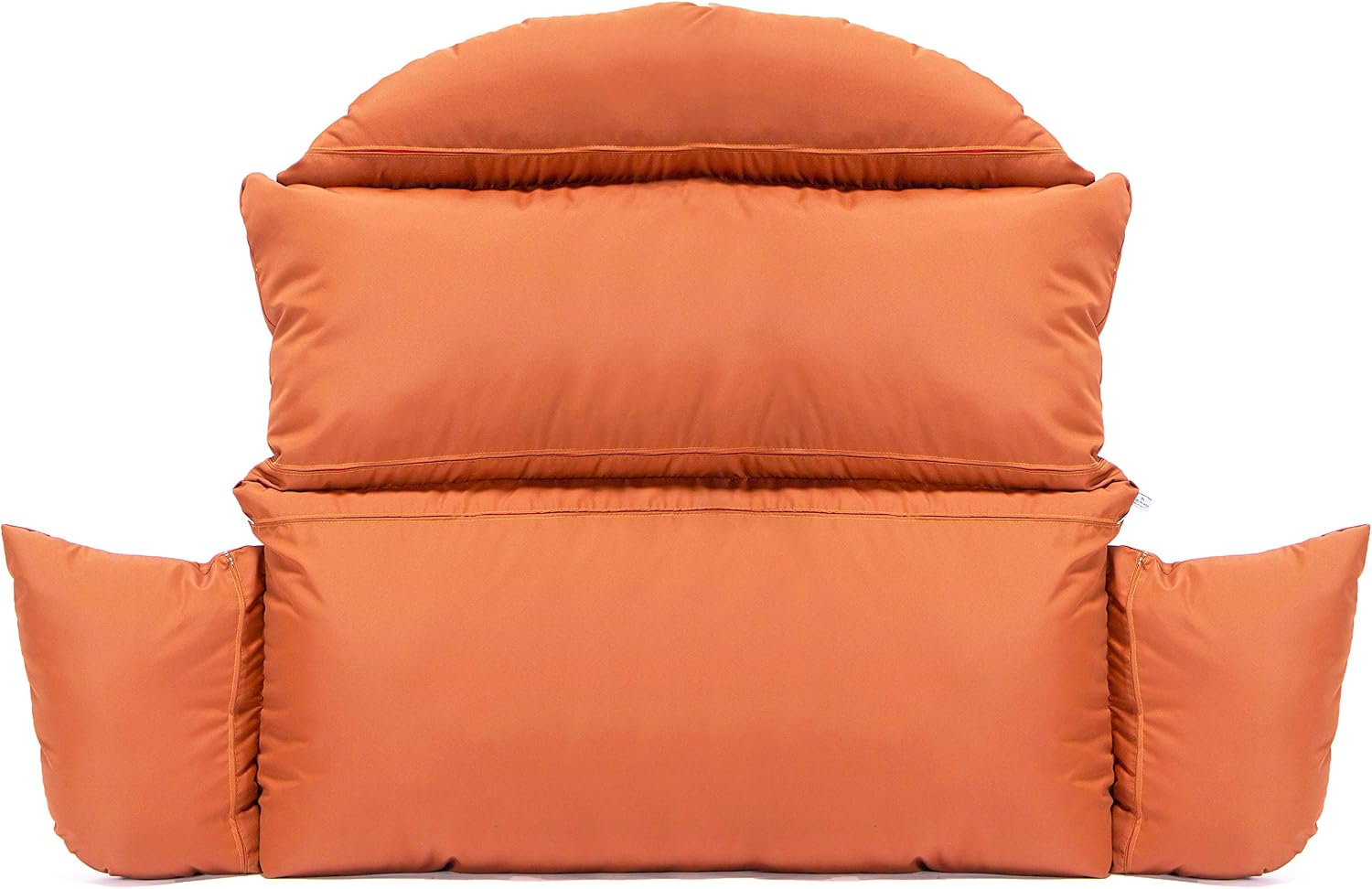 LeisureMod 2 Person Hanging Egg Chair Cushion - Orange, Quick-Drying, Weather-Resistant, Soft Cotton Filling, Machine Washable