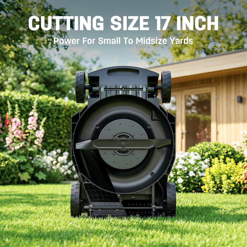 STEELITE 40V(2x20V) 17 Inch Electric Lawn Mower, Brushless Mower with 6-Height Adjustment for Medium and Small Yard Care, 2-in-1 Bagging & Mulching, Includes 2X 4.0Ah Batteries & Charger