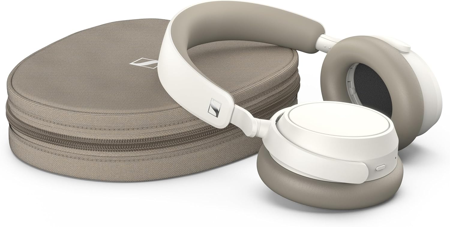 Sennheiser ACCENTUM Plus Wireless Bluetooth Headphones Noise Cancelling - Quick-Charge Feature, 50-Hr Battery Playtime, Adaptive Hybrid ANC, Bluetooth Over Ear Headphones for Traveling, School, White