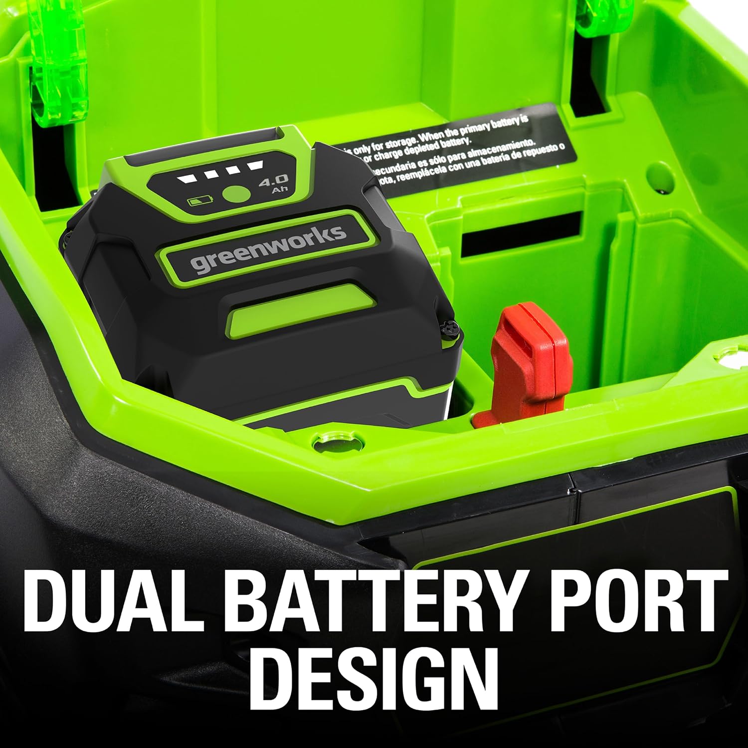 Greenworks 40V 20' Cordless Lawn Mower (Push), Axial Leaf Blower (500 CFM / 120 MPH),12' String Trimmer with 2 Batteries(5Ah+2Ah) and Chargers