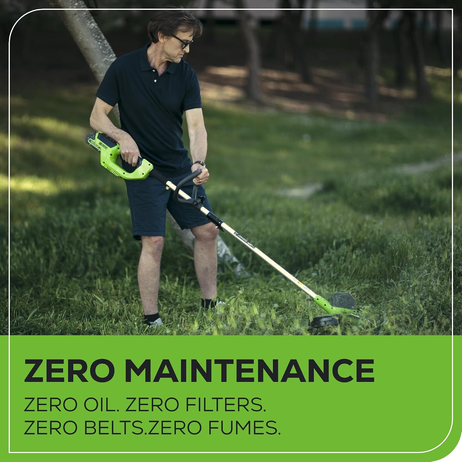 Greenworks 40V Cordless Yard Tool Combo Kit with 2.0Ah Battery & Charger – 12' Auto Feed String Trimmer and 390 CFM Leaf Blower, Lightweight Design