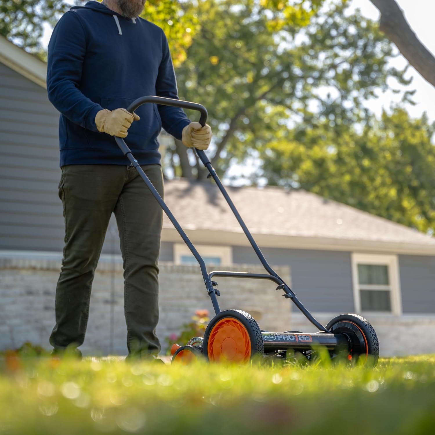 Scotts Outdoor Power Tools 716-18S 18-Inch 7-Blade Push Manual Reel Lawn Mower, Green