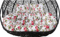 2 Person Egg Chair Cushion Replacement, Double Hanging Rattan Chair Cushion, Hanging Rocking Chair with 2 Adjustable Headrests, Hanging Mattress for Patio Garden Furniture(L)
