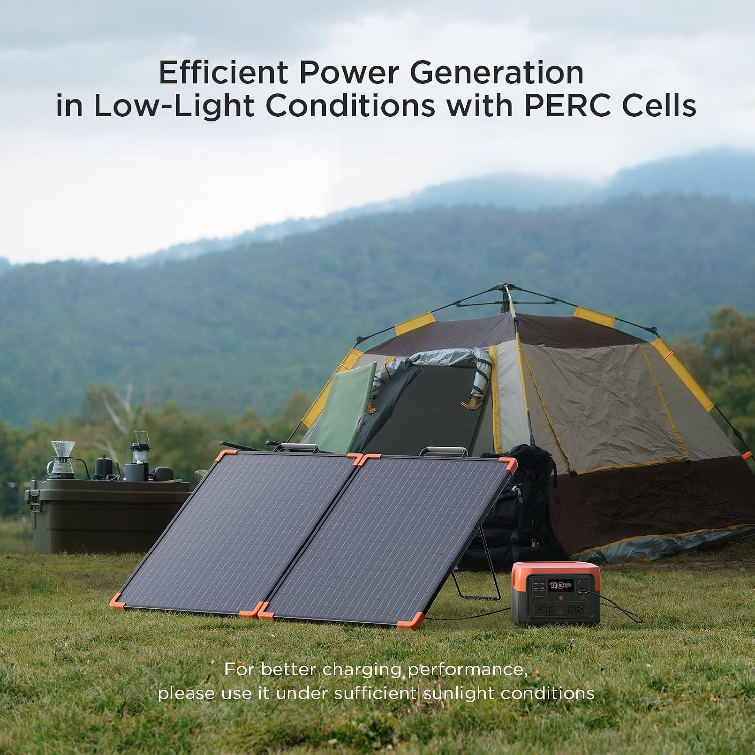 ZOUPW 100W Portable Solar Panel, Foldable Tempered Glass Solar Panel Kit with 20A PWM Controller for 12V Battery&Power Station, IP68 Waterproof 23.5% Efficiency for RV, Camping & Off-Grid