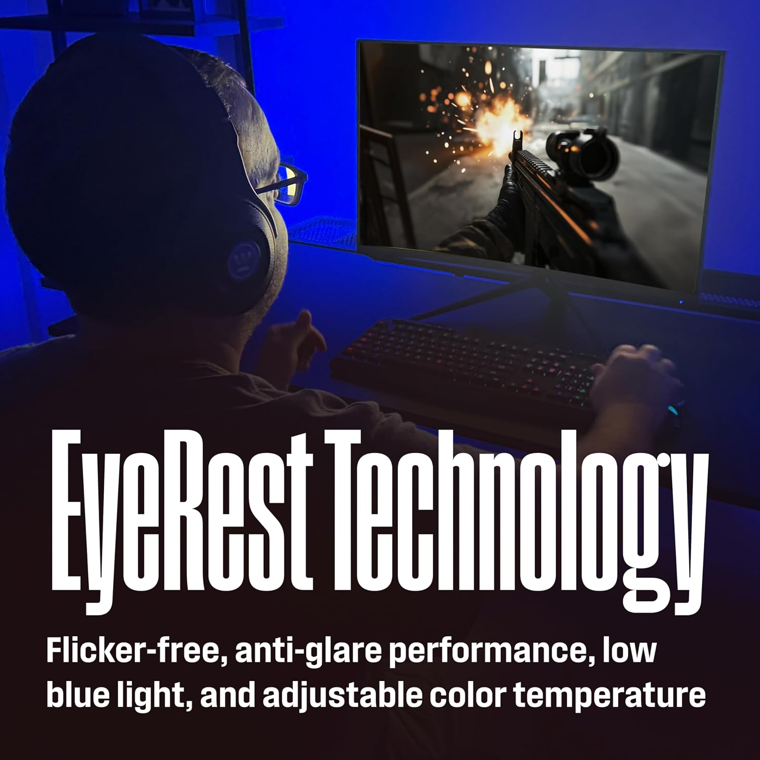 Westinghouse 27 Inch Curved Gaming Monitor, 200Hz, 1ms, FHD 1080P, 3000:1 Contrast Ratio, 118% sRGB, 1500R, AMD FreeSync, Eyecare, for PC Games with Built-in Speakers, DisplayPort, HDMIx2-Black
