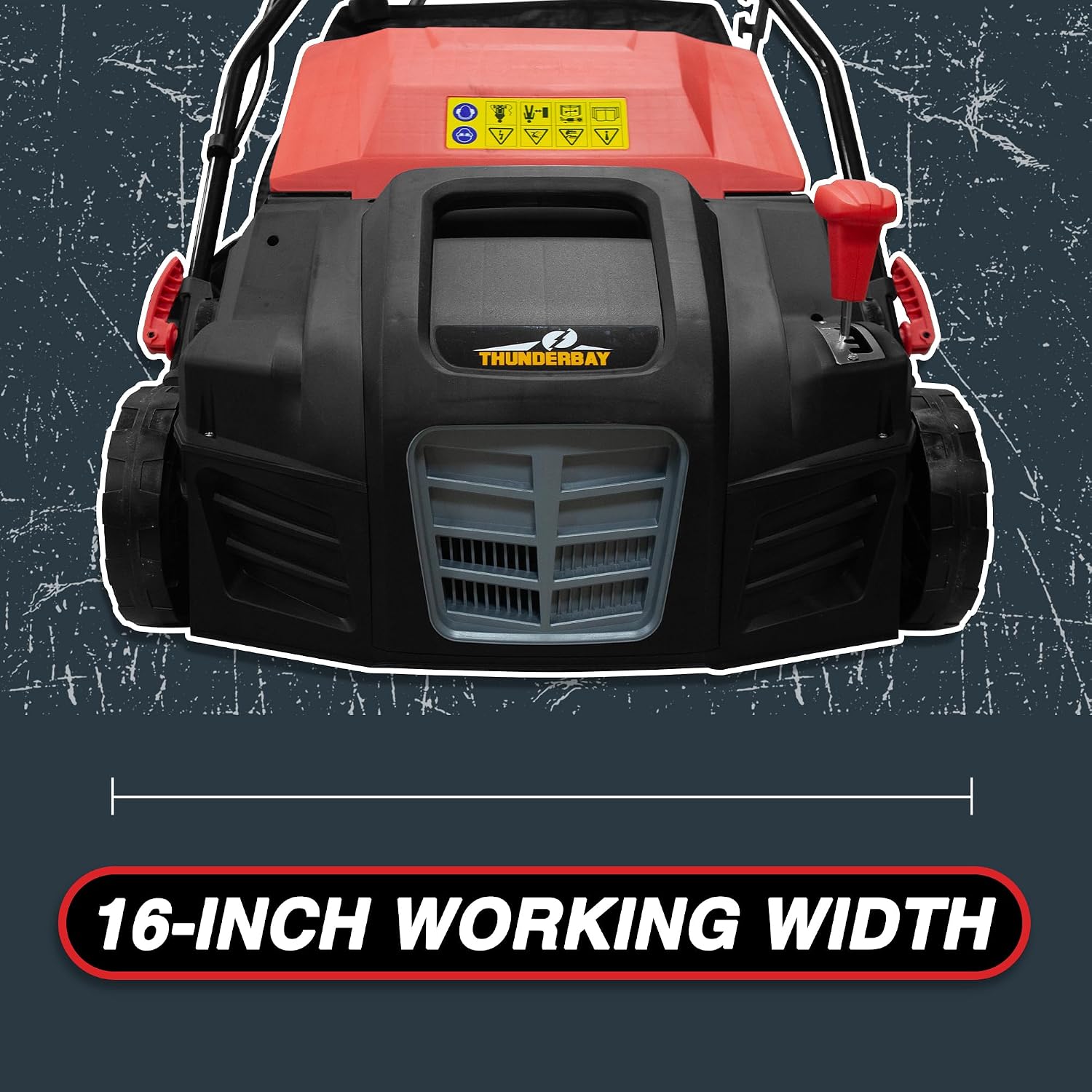 Thunderbay 2-in-1 Electric Dethatcher and Scarifier w/Grass Collection Bag 16-Inch 15-Amp Lawn Mowers Walk-Behind Corded Lawnmower