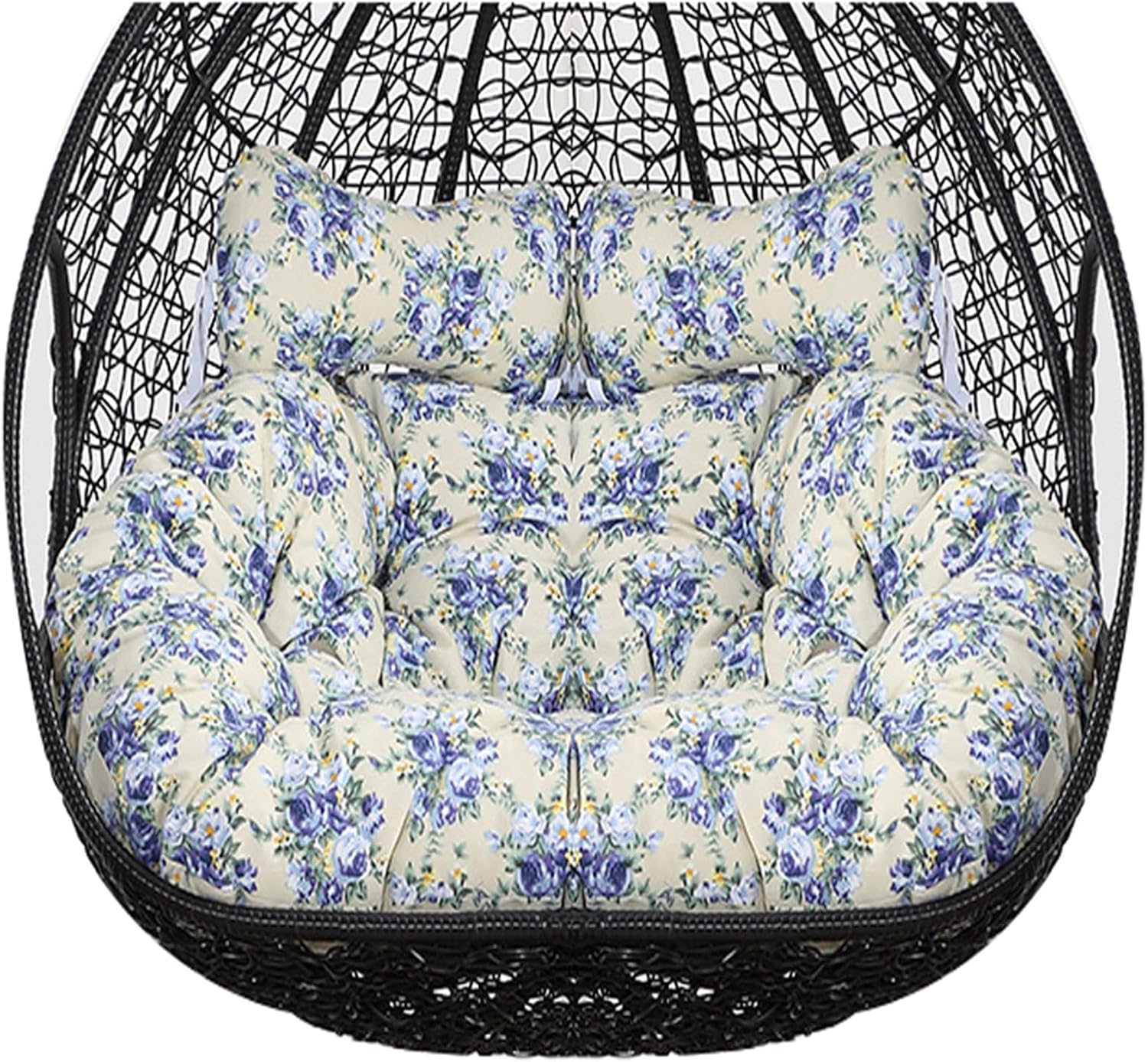 ZTGL Hammock Swing Chair Cushion, Washable Double Egg Chair Cushion Replacement, Removable 2 Persons Hanging Swing Egg Chairs Chair Pads for Indoor Outdoor,K,1 pc 110x150cm