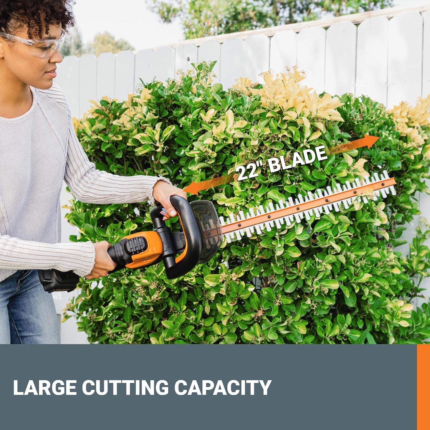 WORX 20V 12'' Cordless String Trimmer, 360 CFM Leaf Blower & 22'' Hedge Trimmer Combo, 2 Batteries & Charger Included, WG931