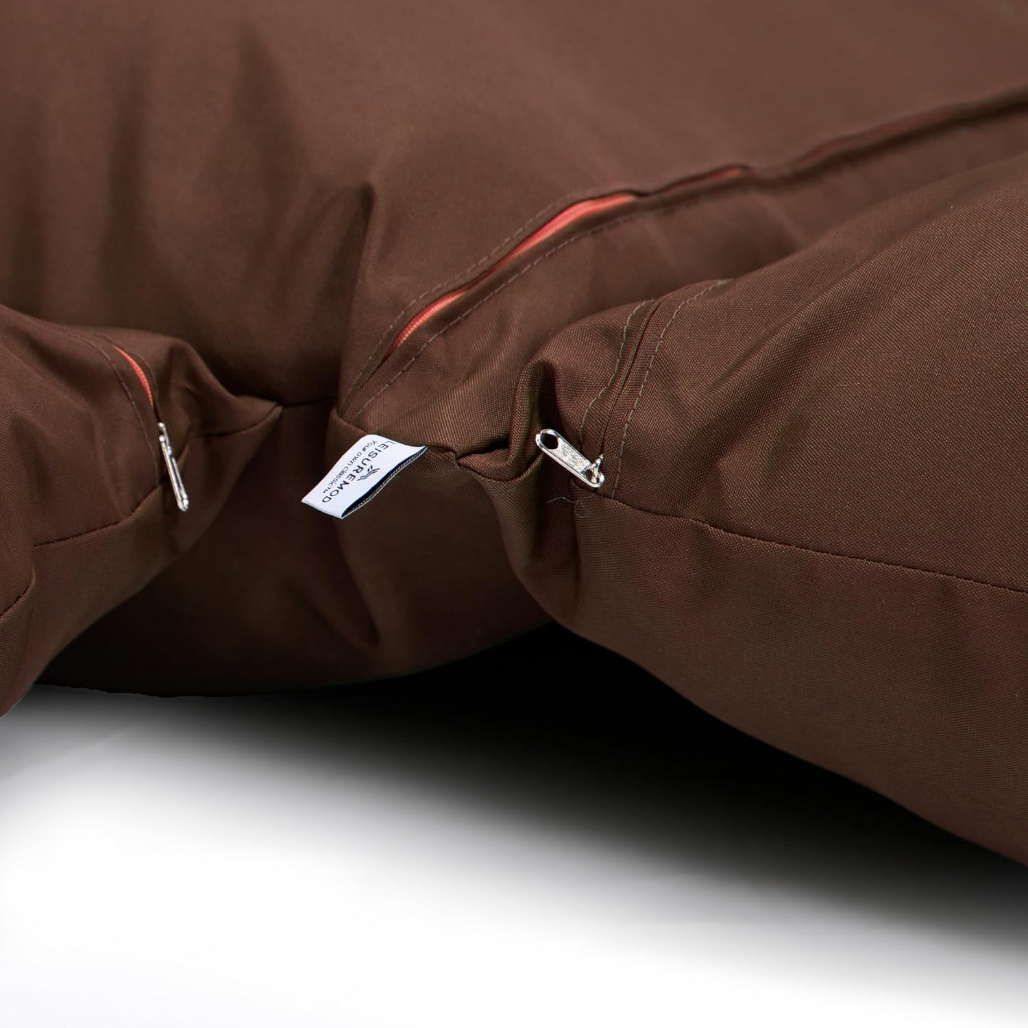 LeisureMod 2 Person Hanging Egg Swing Chair Cushion - Brown, Soft & Weather-Resistant, Machine Washable, Outdoor/Indoor Use