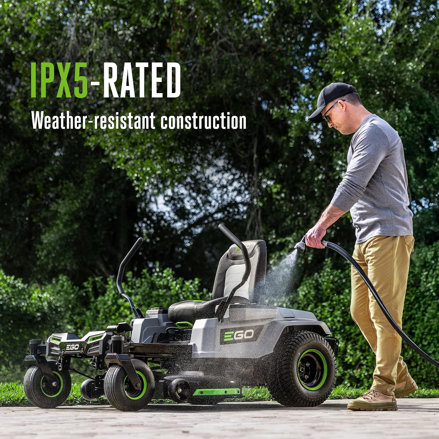 EGO POWER+ Z6 Zero Turn Riding Lawn Mower, 42' Deck, Includes (2) 56V 10.0Ah and (4) 56V 6.0Ah Batteries and 800W Charger - ZT4215S