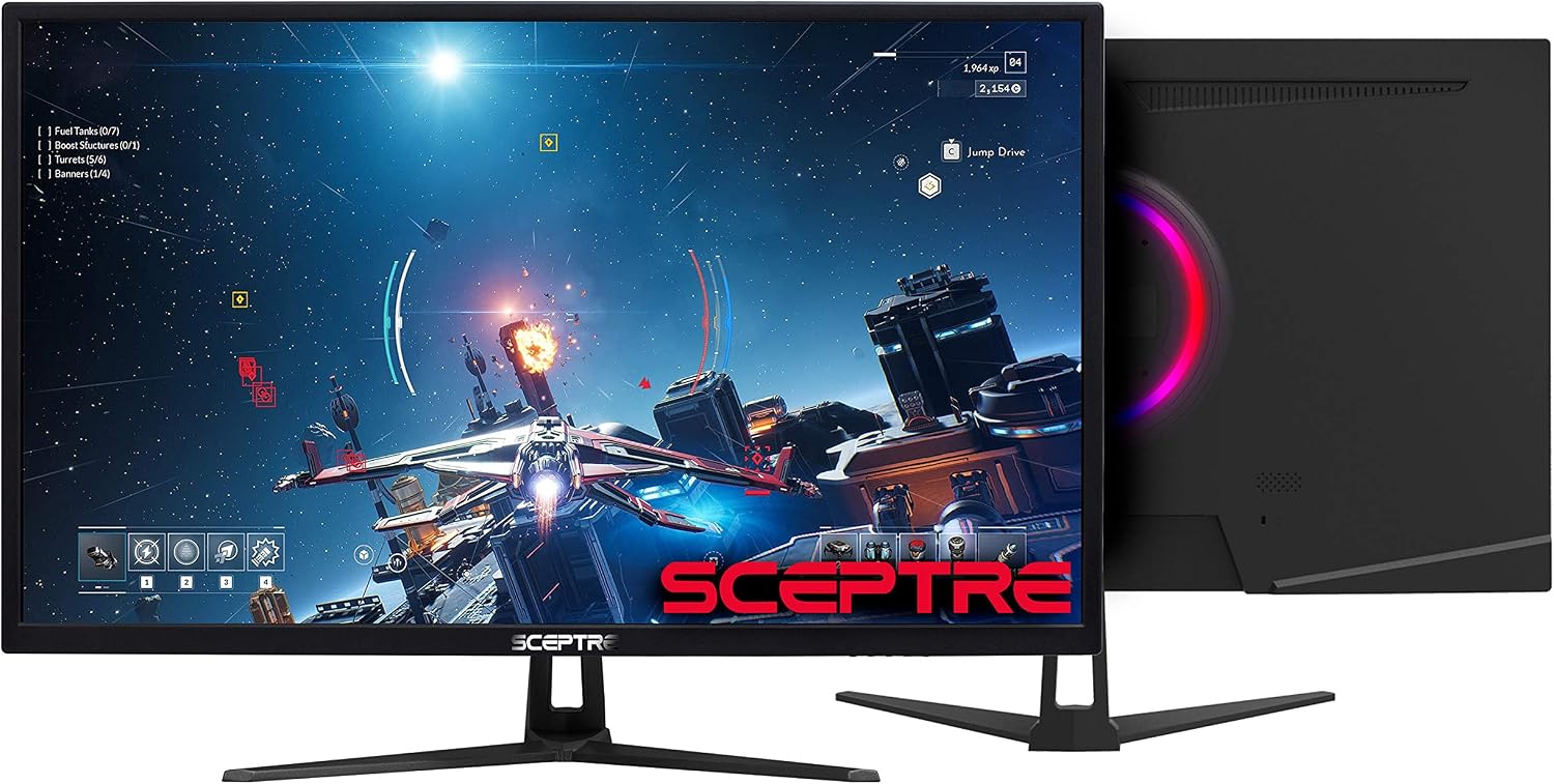 Sceptre New 32' QHD 1440p 2560x1440 LED Monitor HDMI DisplayPort up to 85Hz Build-in Speakers Blue Light Shift, Machine Black 2020