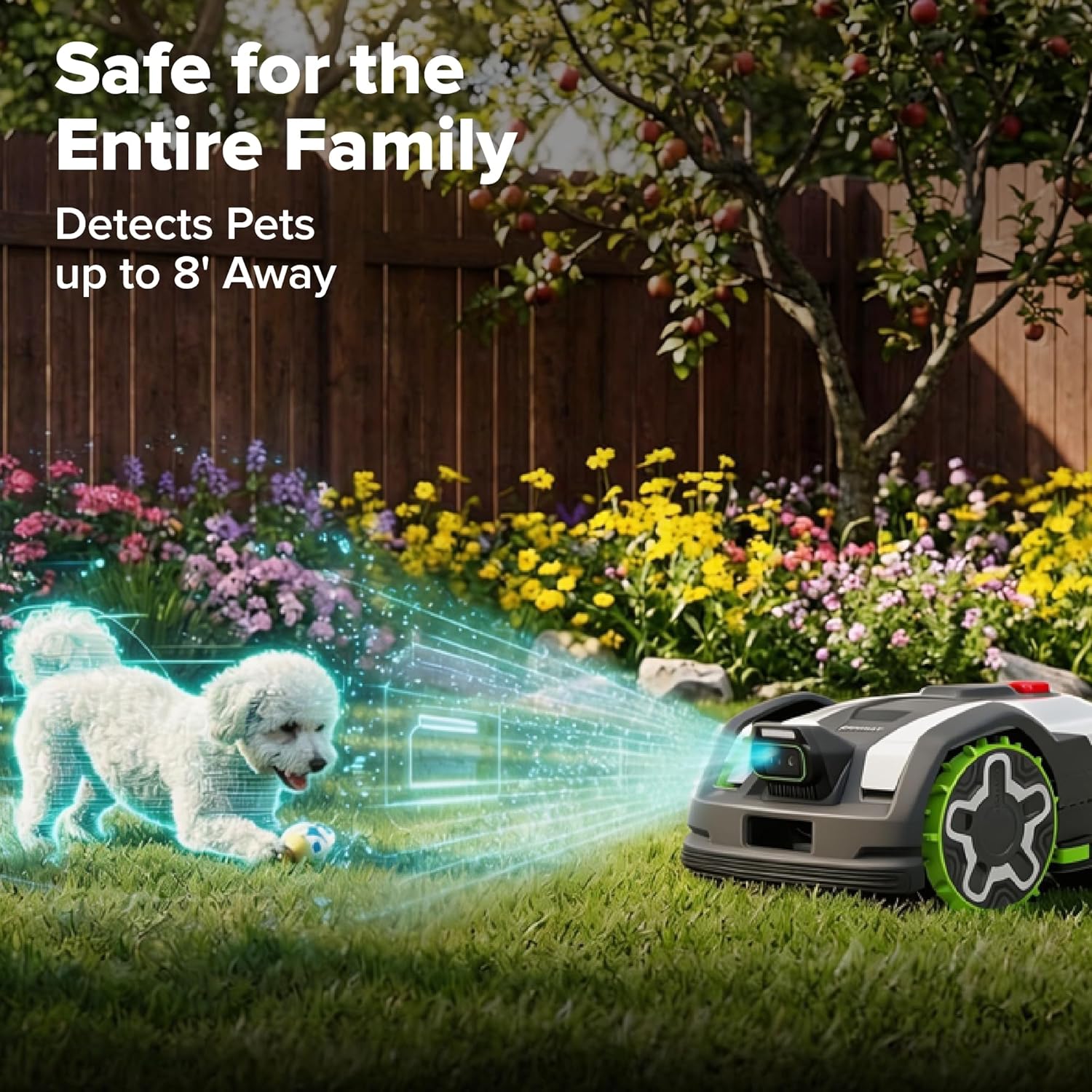 Greenworks C30Z Wire-Free Robotic Lawn Mower, up to 3/4 Acre, RTKVision Navigation, 24-Degree Slope Climbing, Smart Obstacle Avoidance, App Control with Electric Height Adjustment