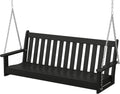 POLYWOOD GNS60BL Vineyard 60' Outdoor Swing, Black
