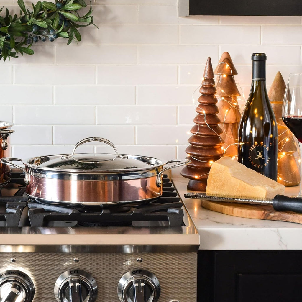 Hestan - CopperBond Collection - 100% Pure Copper Sauteuse, Induction Cooktop Compatible, 3.5 Quart