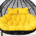 2 Seater Egg Chair Swing Cushion Outdoor,Double Egg Chair Cushion Replacement,Waterproof Detachable Hanging Basket Chair Cushions,for Garden Balcony(Q)