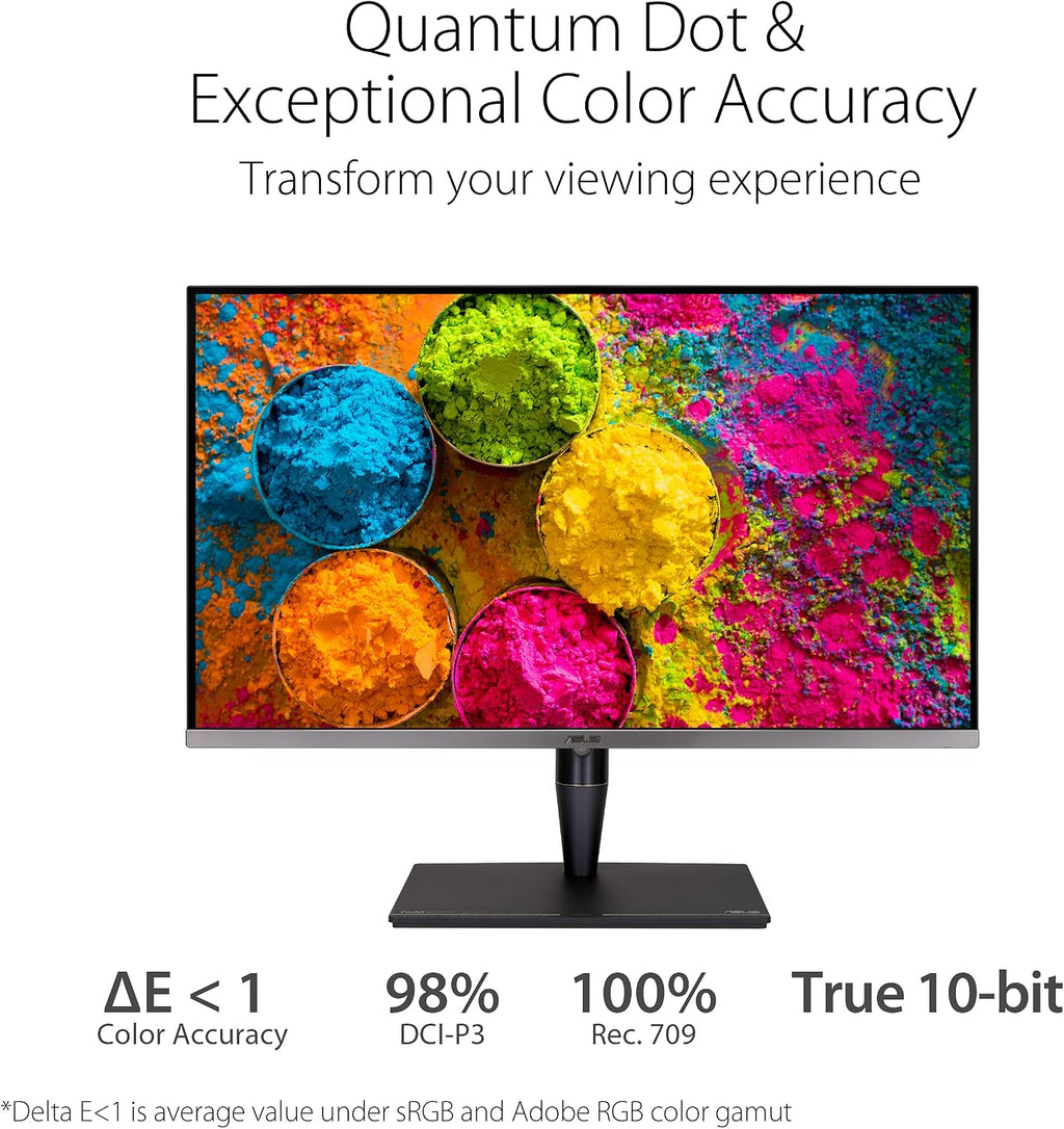 ASUS ProArt Display 32' 4K HDR Computer Monitor (PA32UCG-K) - UHD (3840 x 2160), Mini-LED IPS, 1600nits, 120Hz, 10-bit, Thunderbolt 3, HDMI2.1, w/Calibrator, Compatible with Laptop & Mac Monitor