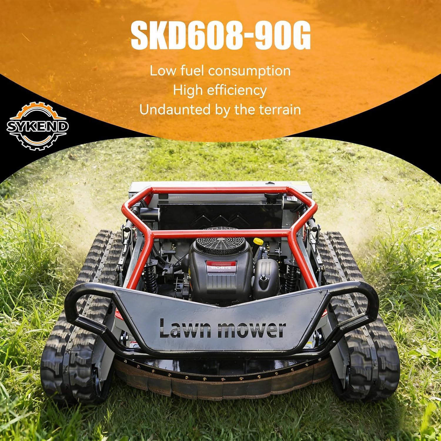 Remote-Controlled Robotic Lawnmower with a Powerful 22hp Brand Engine, Capable of Climbing Slopes up to 65°, and Featuring a High-Power 48v Brushless Motor Suitable for All Terrains