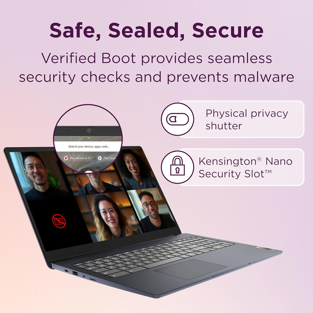 Lenovo IdeaPad 3i Chromebook, 15.6' FHD Display, Intel Celeron N4500, 8GB RAM, 64GB eMMC, 1920x1080 px, 720p Camera, Chrome OS, Abyss Blue