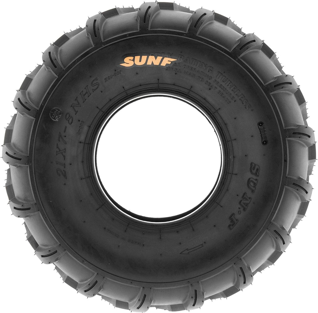 SunF A003 ATV/UTV/Lawn-Mowers Off-Road Tire 19x7-8, 6 PR, Directional Tread (Pair of 2)