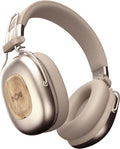 House of Marley Positive Vibration Rebel Wireless ANC Headphones - Over Ear Bluetooth Earphones with Adaptive Noise Cancelling, 130 H Playtime, IPX5, Sustainable Materials (Cream)