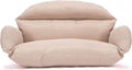 LeisureMod 2 Person Hanging Egg Chair Cushion - Beige, Weather-Resistant, Quick-Drying Fabric with Soft Cotton Filling, Machine Washable