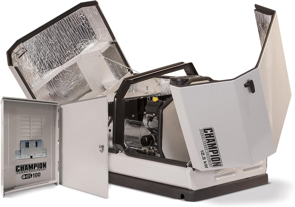Champion 12.5-kW Home Standby Generator with 100-Amp Outdoor-Rated Automatic Transfer Switch