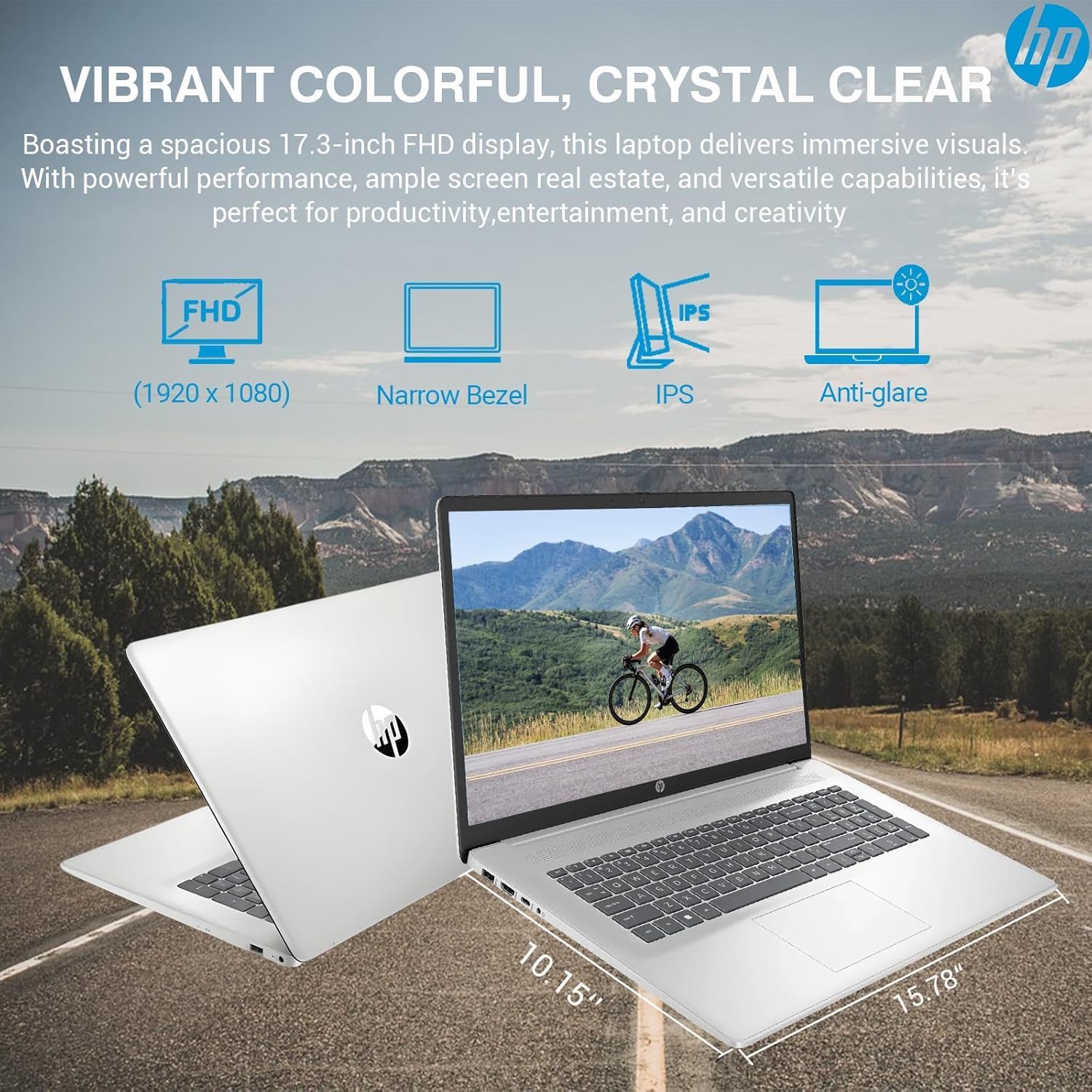 HP 17 Inch Business Laptop 2025 Thanksgiving Limited Edition, 17.3'' FHD IPS Anti-Glare Display, AMD Ryzen 5 7430U (Beats Core i7-1355U), 32GB RAM, 1TB SSD, HDMI, Windows 11 Home, Wi-Fi 6, WOWPC USB