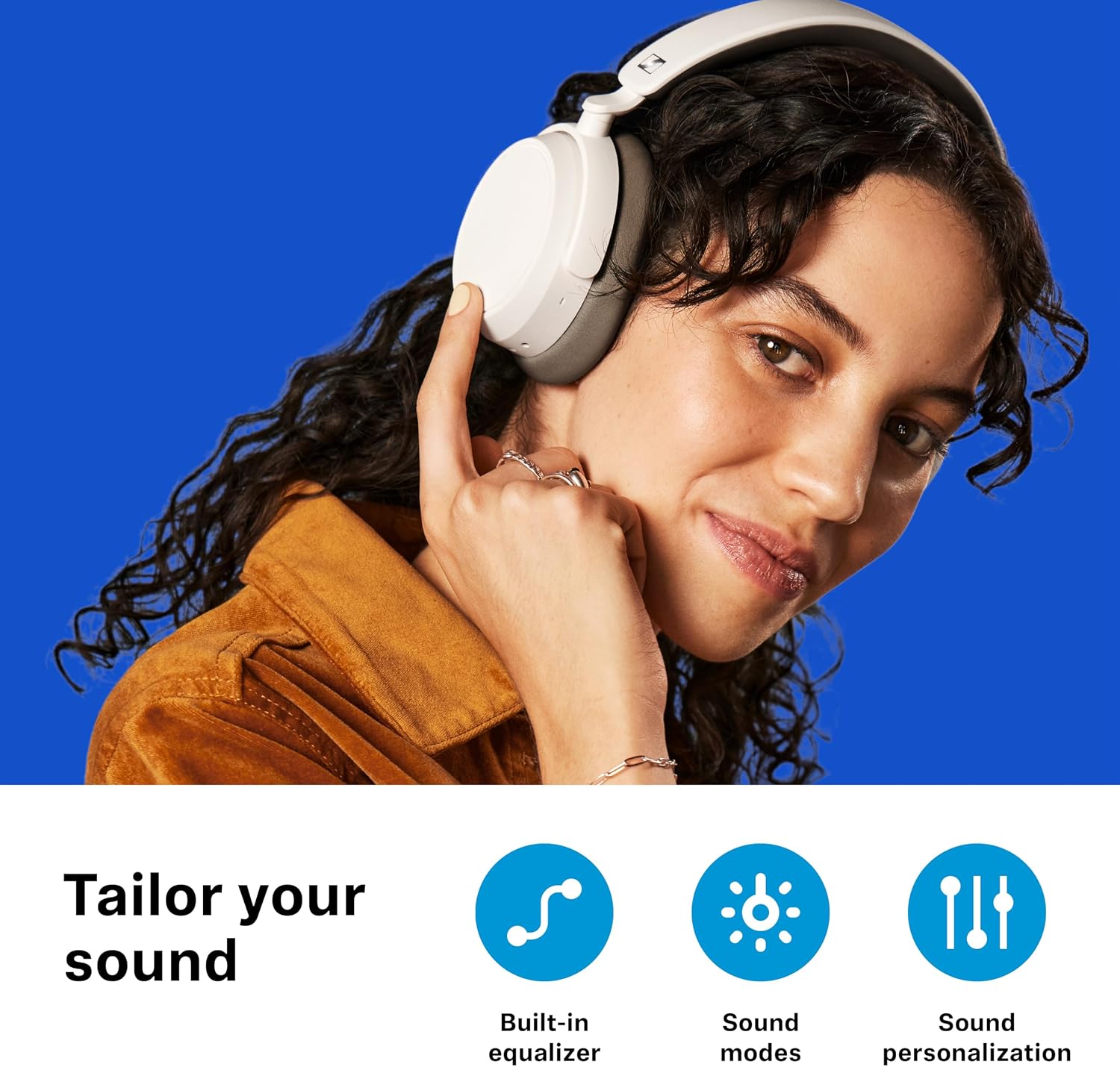 Sennheiser ACCENTUM Plus Wireless Bluetooth Headphones Noise Cancelling - Quick-Charge Feature, 50-Hr Battery Playtime, Adaptive Hybrid ANC, Bluetooth Over Ear Headphones for Traveling, School, Black