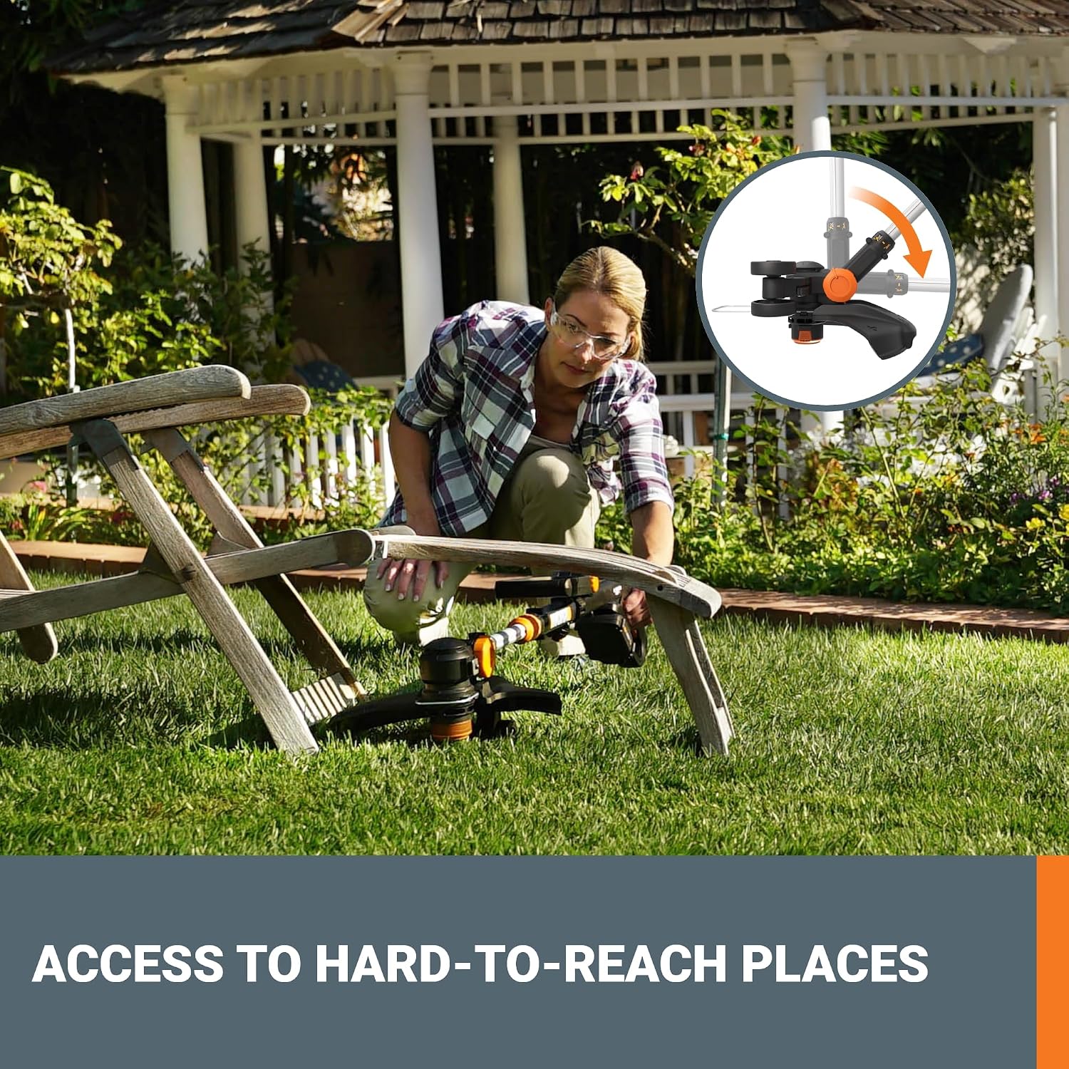 WORX 20V 12'' Cordless String Trimmer & 360 CFM Leaf Blower Combo, 2 Batteries & Charger Included, WG930.2