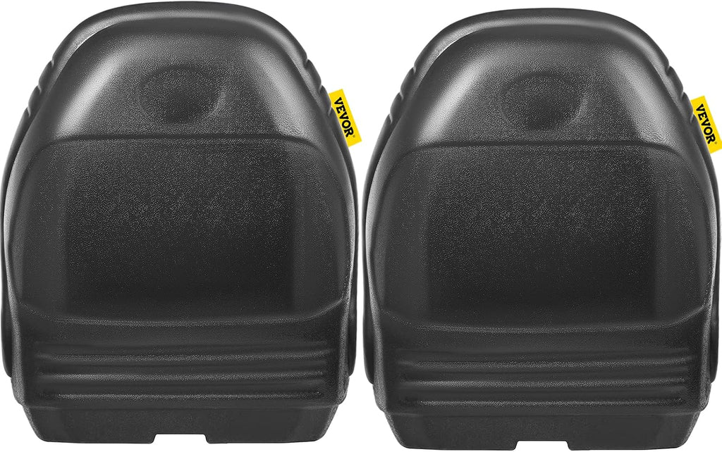 VEVOR Universal Tractor Seat Replacement 2 Pcs Compact High Back Mower Seat, Black Vinyl Forklift Seat, Central Drain Hole Skid Steer Seat with Mounting Bolt Patterns of 8' x 11.5' & 11.25' x 11.5'